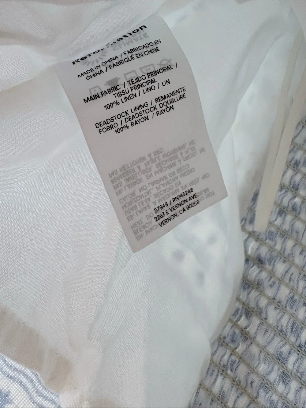 Reformation marilla 100% linen top